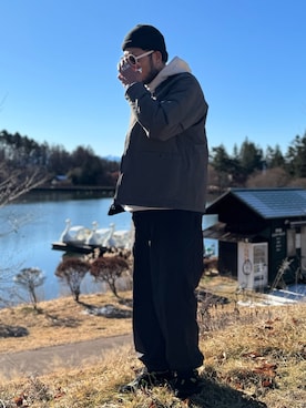 「アイテム（パーカー）」を使った、Yudaiさん（メンズ・182cm・30代）の冬コーディネート