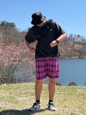 「アイテム（メッセンジャーバッグ）」を使った、Yudaiさん（メンズ・182cm）の春コーディネート