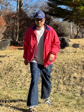 「アイテム（テーラードジャケット、ピンク系）」を使った、Yudaiさん（メンズ・182cm）の冬コーディネート