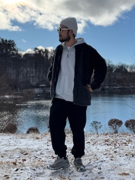 「アイテム（帽子）」を使った、Yudaiさん（メンズ・182cm）の冬コーディネート