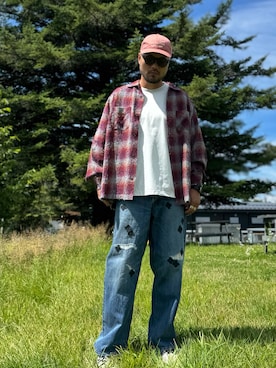 「EKAL（エカル）のアイテム」を使った、Yudaiさん（メンズ・182cm）の夏コーディネート