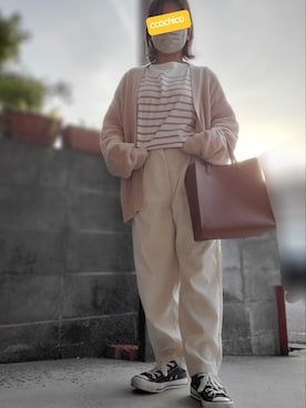 「chocomee（チョコミー）のアイテム（トップス）」を使った、ccochicoさん（レディース・148cm）の春コーディネート