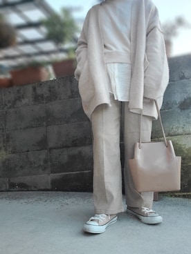 「chocomee（チョコミー）のアイテム（パンツ）」を使った、ccochicoさん（レディース・148cm）の春コーディネート