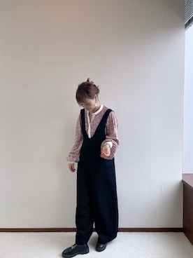 「TODAYFUL（トゥデイフル）のアイテム（オールインワン・サロペット）」を使った、MoMoさん（レディース・164cm）の春コーディネート