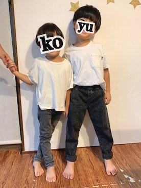 「きょうだい」｜ゆうさん（キッズ・100cm）の秋コーディネート