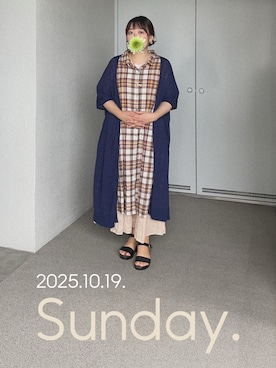「アイテム（バレッタ/ヘアクリップ）」を使った、ゆめかさん（レディース・153cm）の秋コーディネート