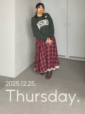 「Samansa Mos2（サマンサ モスモス）のアイテム」を使った、ゆめかさん（レディース・153cm）の冬コーディネート