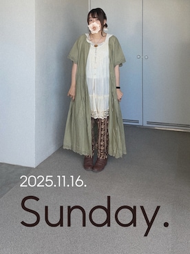 「アイテム（ブーティ）」を使った、ゆめかさん（レディース・153cm）の秋コーディネート