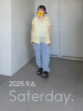 「アイテム（ブローチ/コサージュ）」を使った、ゆめかさん（レディース・153cm）の秋コーディネート