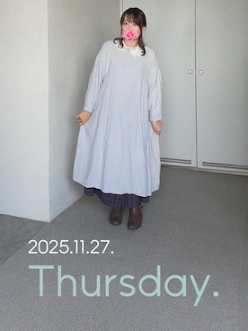 「アイテム（バレッタ/ヘアクリップ）」を使った、ゆめかさん（レディース・153cm）の冬コーディネート