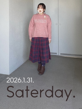 「Handmade（ハンドメイド）のアイテム」を使った、ゆめかさん（レディース・153cm）の冬コーディネート