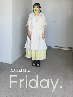 「アイテム（ブローチ/コサージュ）」を使った、ゆめかさん（レディース・153cm）の夏コーディネート