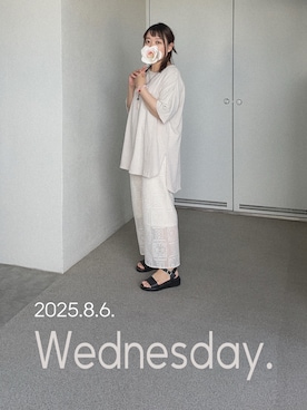 「アイテム（シュシュ）」を使った、ゆめかさん（レディース・153cm）の夏コーディネート