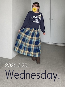 「アイテム（ブーティ）」を使った、ゆめかさん（レディース・153cm）の春コーディネート