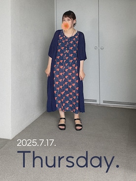 「アイテム（カーディガン/ボレロ）」を使った、ゆめかさん（レディース・153cm）の夏コーディネート