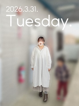 「アイテム（ブーティ）」を使った、ゆめかさん（レディース・153cm）の春コーディネート