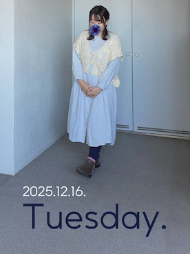 「アイテム（ブーティ）」を使った、ゆめかさん（レディース・153cm）の冬コーディネート