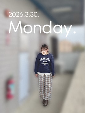 「Samansa Mos2（サマンサ モスモス）のアイテム（パンツ）」を使った、ゆめかさん（レディース・153cm）の春コーディネート