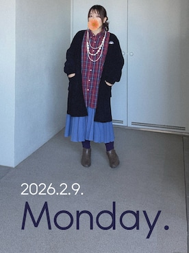 「Handmade（ハンドメイド）のアイテム（アクセサリー）」を使った、ゆめかさん（レディース・153cm）の冬コーディネート