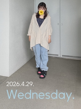 「rps（アールピーエス）のアイテム」を使った、ゆめかさん（レディース・153cm）の春コーディネート