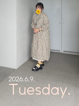 「不明のアイテム（スカート、ホワイト系）」を使った、ゆめかさん（レディース・153cm）の夏コーディネート