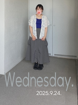 「アイテム（ピアス（片耳用））」を使った、ゆめかさん（レディース・153cm）の秋コーディネート