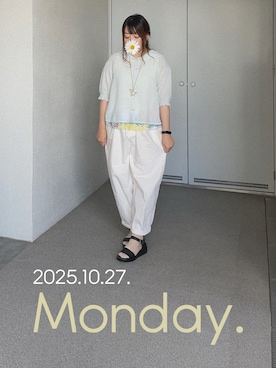 「アイテム（ブローチ/コサージュ）」を使った、ゆめかさん（レディース・153cm）の秋コーディネート