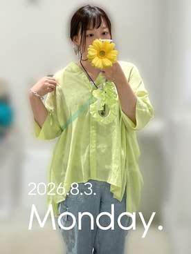 「アイテム（ヘアゴム）」を使った、ゆめかさん（レディース・153cm）の秋コーディネート