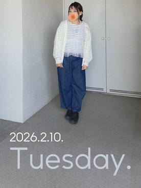 「ELENCARE DUE（エレンカーレデュエ）のアイテム」を使った、ゆめかさん（レディース・153cm）の冬コーディネート