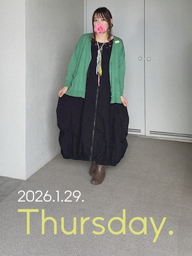 「Handmade（ハンドメイド）のアイテム」を使った、ゆめかさん（レディース・153cm）の冬コーディネート