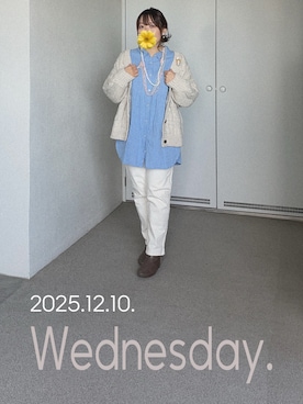 「アイテム（ブーティ）」を使った、ゆめかさん（レディース・153cm）の冬コーディネート