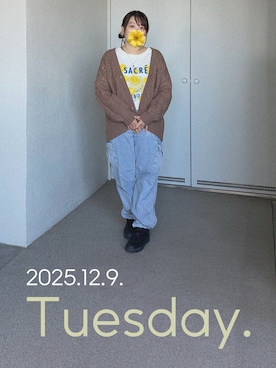 「アイテム（ヘアゴム）」を使った、ゆめかさん（レディース・153cm）の冬コーディネート