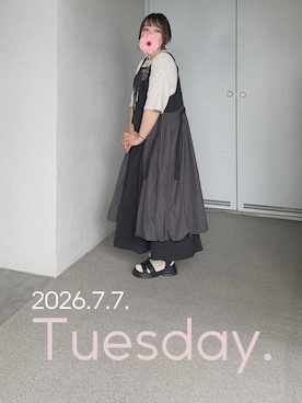 「rps（アールピーエス）のアイテム（Tシャツ/カットソー、ホワイト系）」を使った、ゆめかさん（レディース・153cm）の夏コーディネート