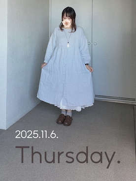 「アイテム（スリッポン）」を使った、ゆめかさん（レディース・153cm）の秋コーディネート