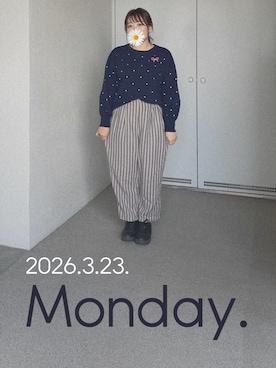 「Samansa Mos2（サマンサ モスモス）のアイテム（パンツ）」を使った、ゆめかさん（レディース・153cm）の春コーディネート