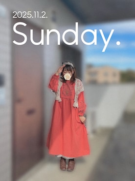 「アイテム（ピアス（片耳用））」を使った、ゆめかさん（レディース・153cm）の秋コーディネート