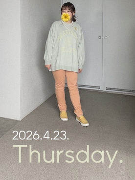 「rps（アールピーエス）のアイテム」を使った、ゆめかさん（レディース・153cm）の春コーディネート