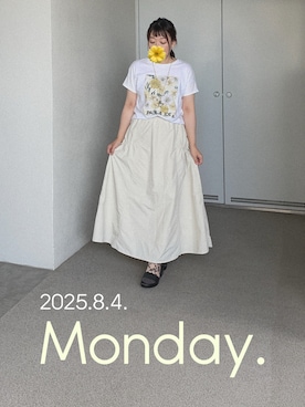 「アイテム（シュシュ）」を使った、ゆめかさん（レディース・153cm）の夏コーディネート