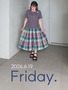 「Handmade（ハンドメイド）のアイテム」を使った、ゆめかさん（レディース・153cm）の夏コーディネート