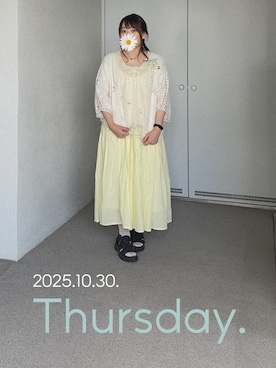 「アイテム（その他ヘアアクセサリー）」を使った、ゆめかさん（レディース・153cm）の秋コーディネート