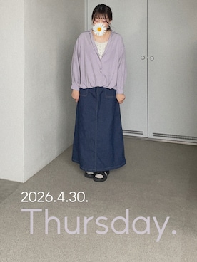 「rps（アールピーエス）のアイテム」を使った、ゆめかさん（レディース・153cm）の春コーディネート
