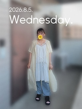 「rps（アールピーエス）のアイテム（デニムパンツ、ブルー系）」を使った、ゆめかさん（レディース・153cm）の秋コーディネート