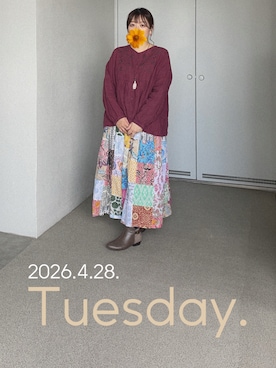「rps（アールピーエス）のアイテム」を使った、ゆめかさん（レディース・153cm）の春コーディネート