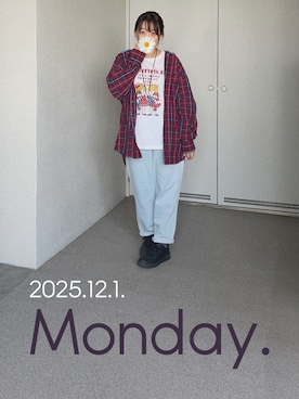 「アイテム（ヘアゴム）」を使った、ゆめかさん（レディース・153cm）の冬コーディネート