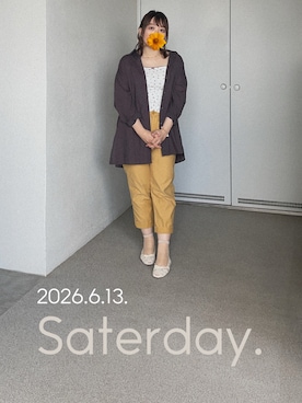 「GU（ジーユー）のアイテム（キャミソール、ホワイト系）」を使った、ゆめかさん（レディース・153cm）の夏コーディネート