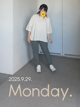 「アイテム（ピアス（片耳用））」を使った、ゆめかさん（レディース・153cm）の秋コーディネート