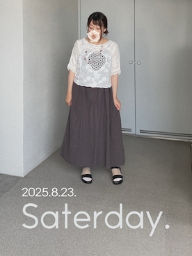 「Samansa Mos2（サマンサ モスモス）のアイテム」を使った、ゆめかさん（レディース・153cm）の夏コーディネート