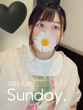 「アイテム（ヘアゴム）」を使った、ゆめかさん（レディース・153cm）の秋コーディネート