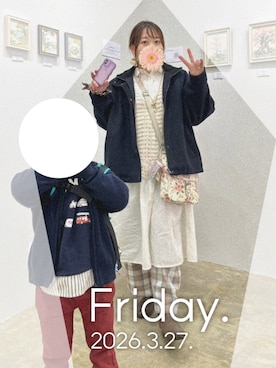 「Samansa Mos2（サマンサ モスモス）のアイテム（パンツ）」を使った、ゆめかさん（レディース・153cm）の春コーディネート