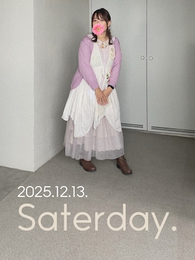 「アイテム（ピアス（片耳用））」を使った、ゆめかさん（レディース・153cm）の冬コーディネート